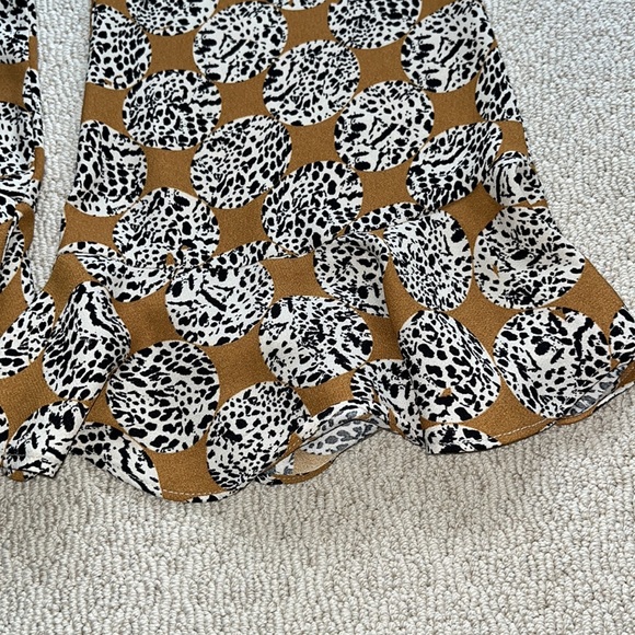 Topshop Leopard Flare Ruffle Pants 🍁 - Picture 3 of 7